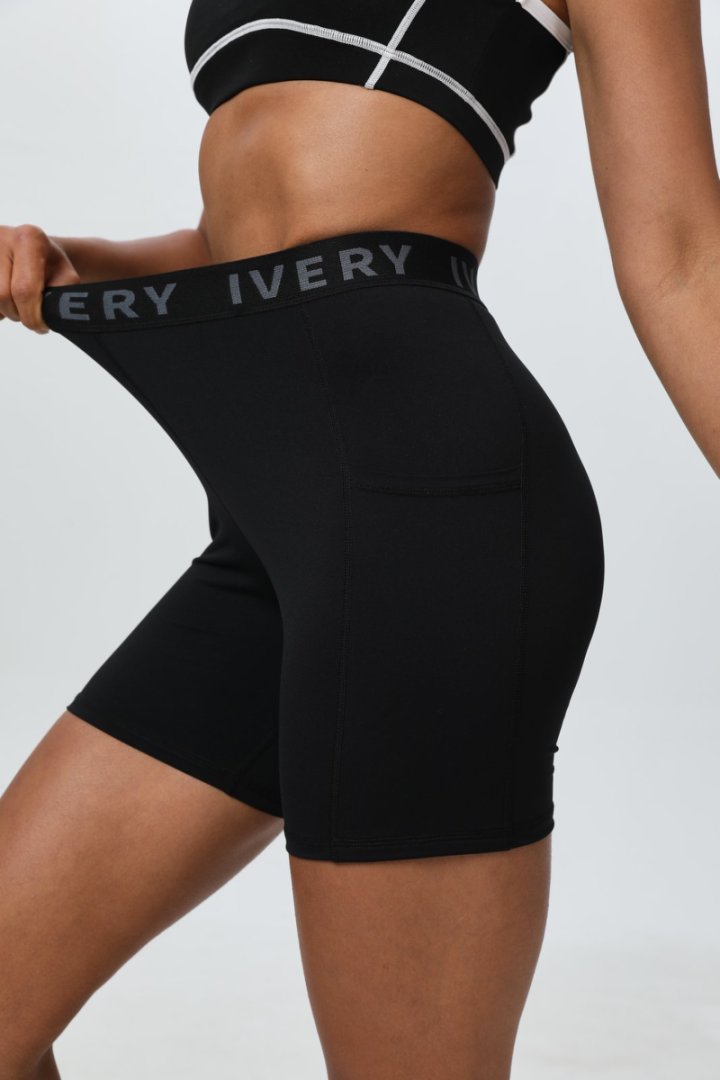 High-Waisted Compression Biker Shorts