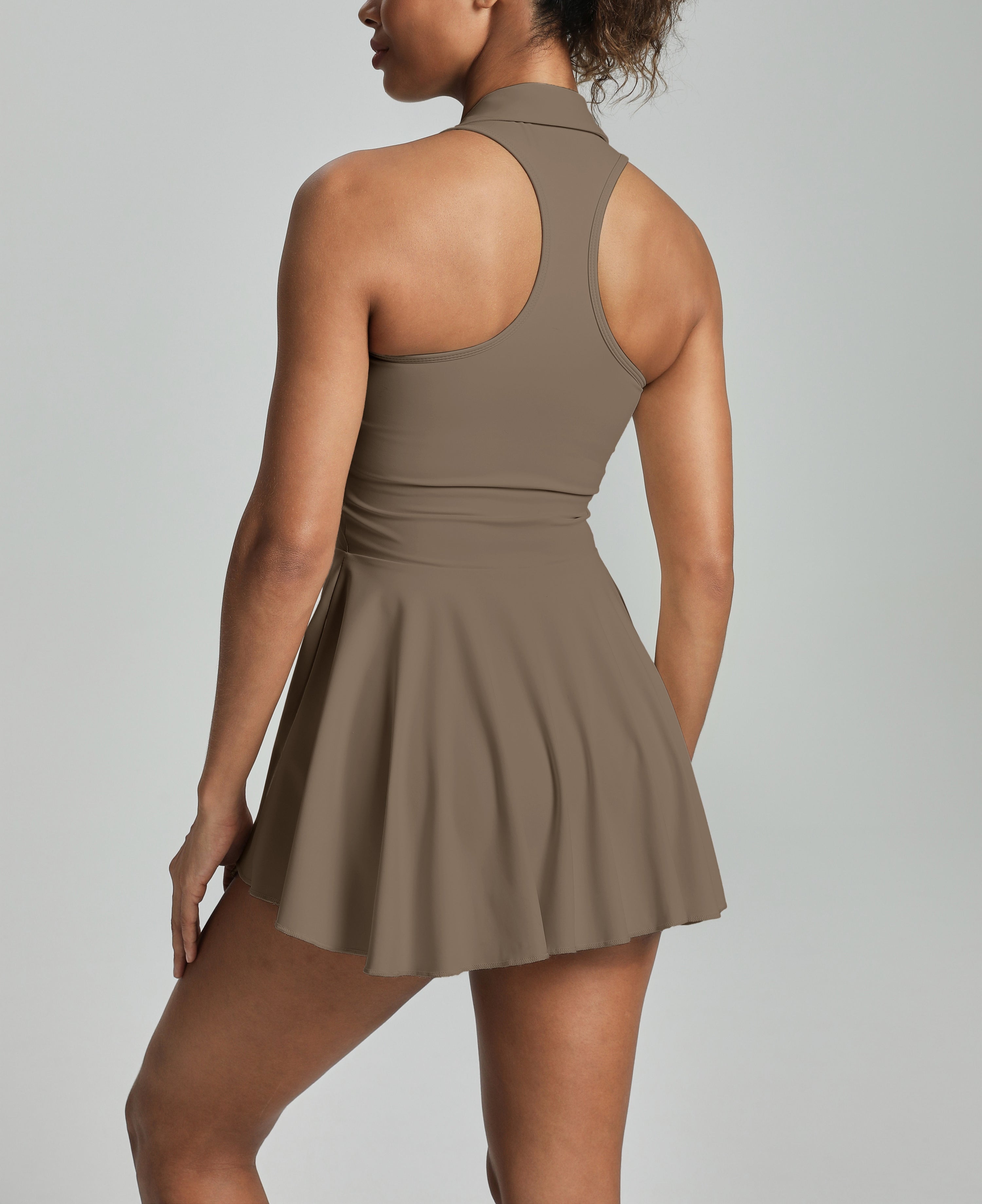 iVery Pleated Tennis Dress with Collar