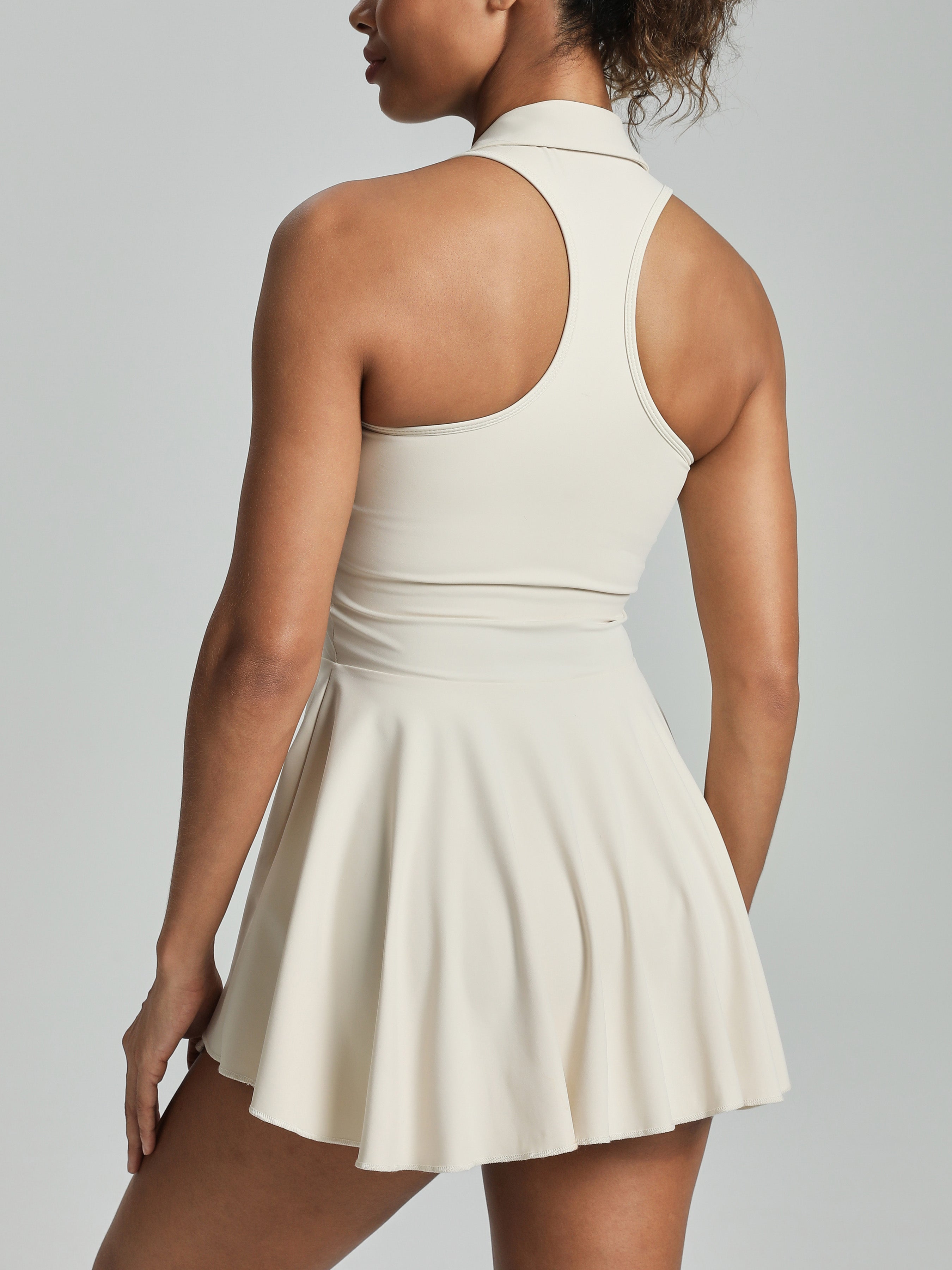 iVery Pleated Tennis Dress with Collar