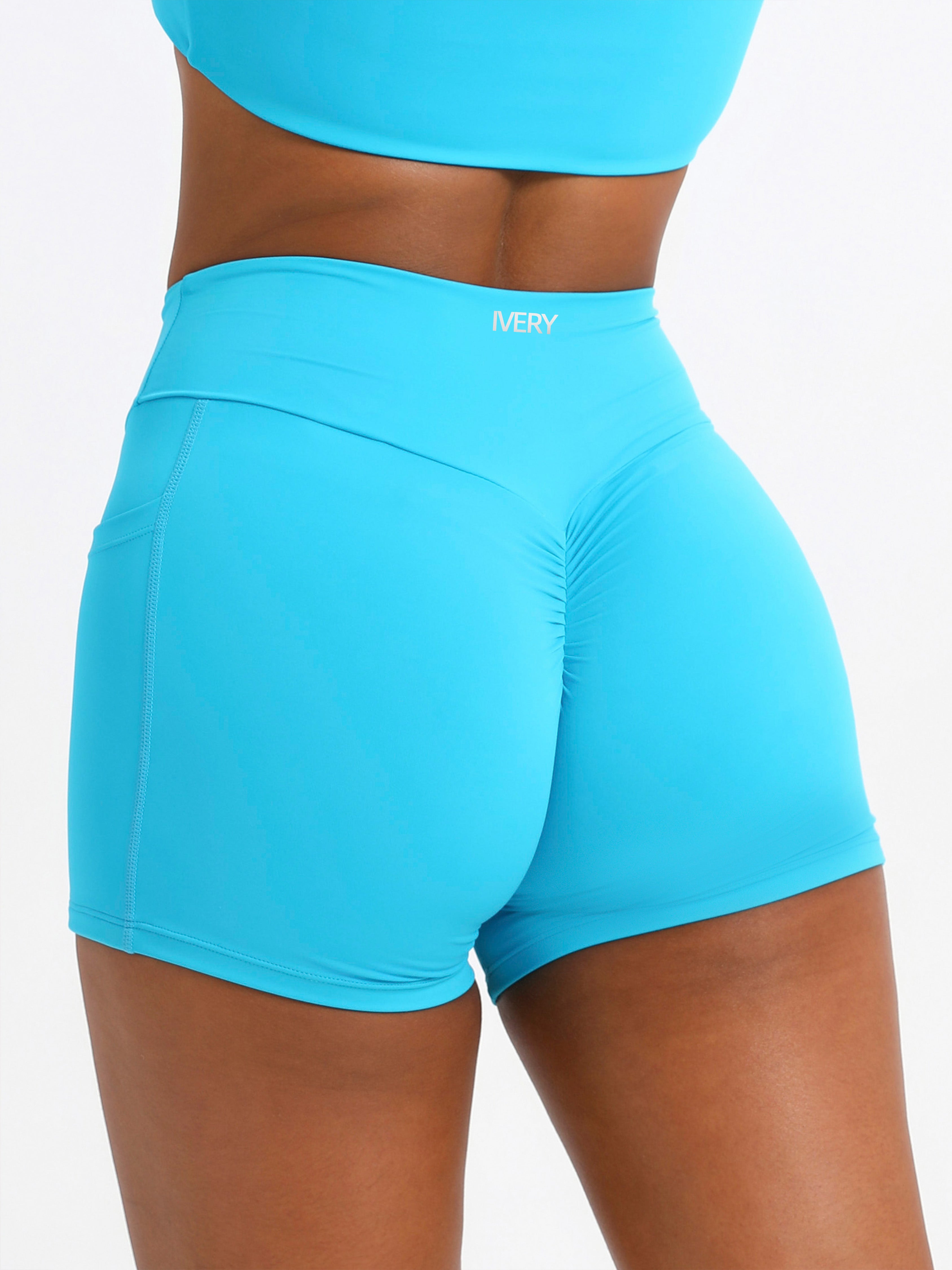 iVery High-Waisted Scrunch Butt Yoga Shorts