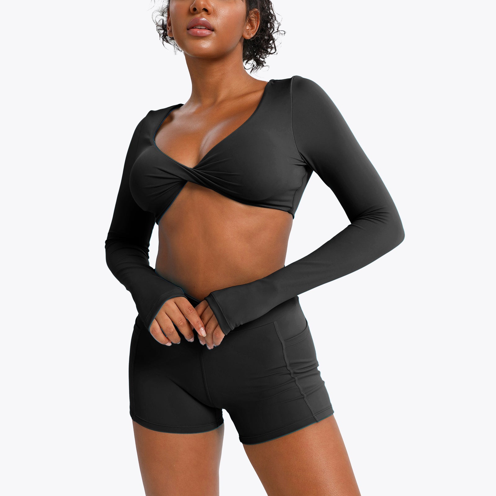 iVery High-Waisted Scrunch Butt Yoga Shorts