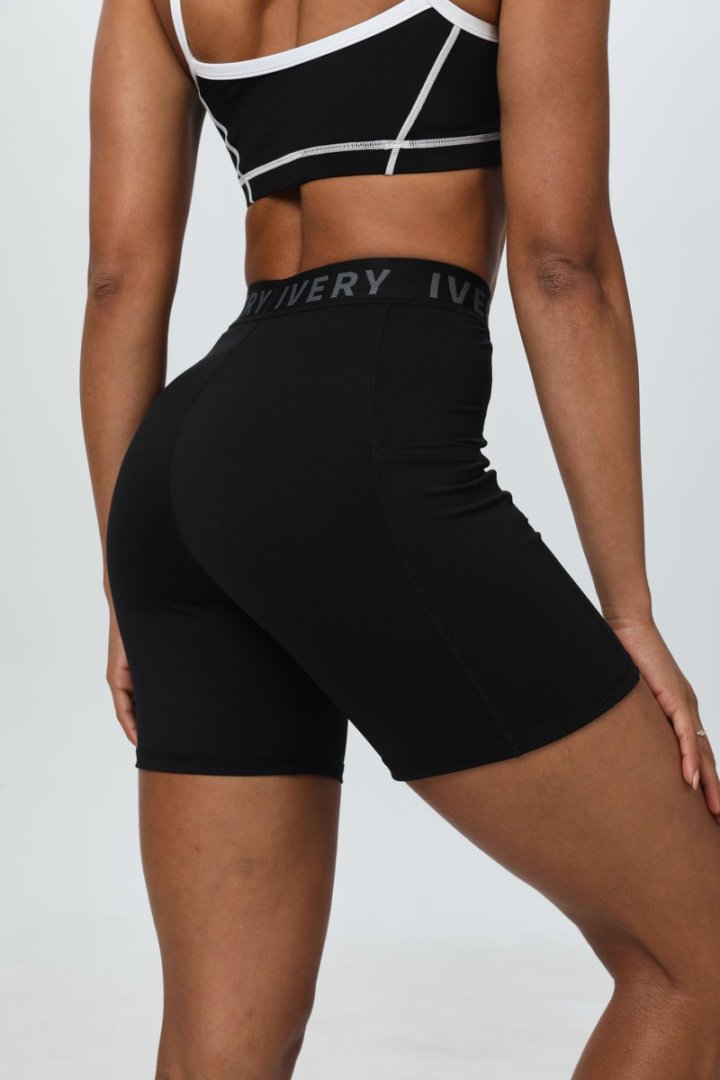 High-Waisted Compression Biker Shorts