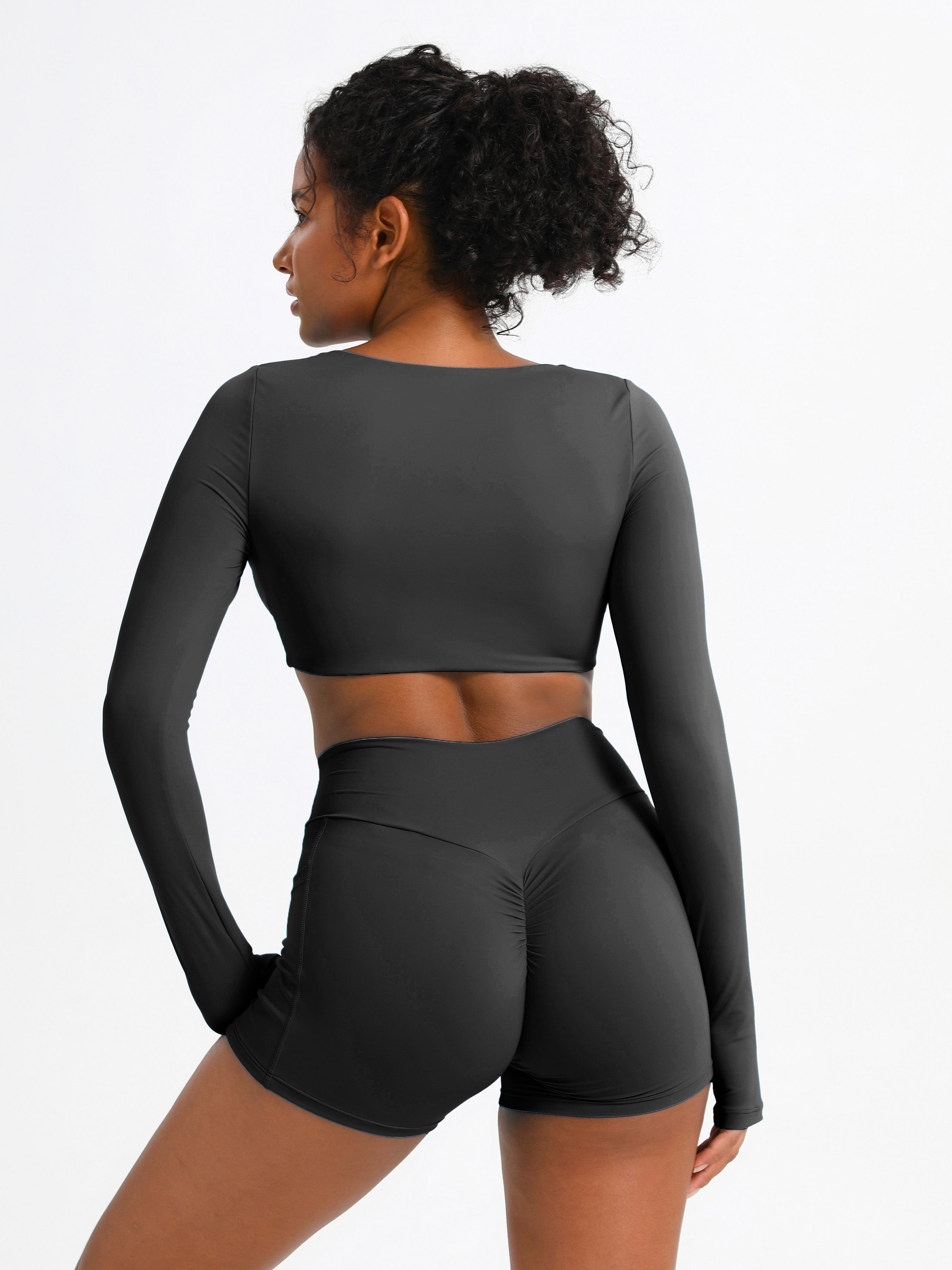 iVery High-Waisted Scrunch Butt Yoga Shorts