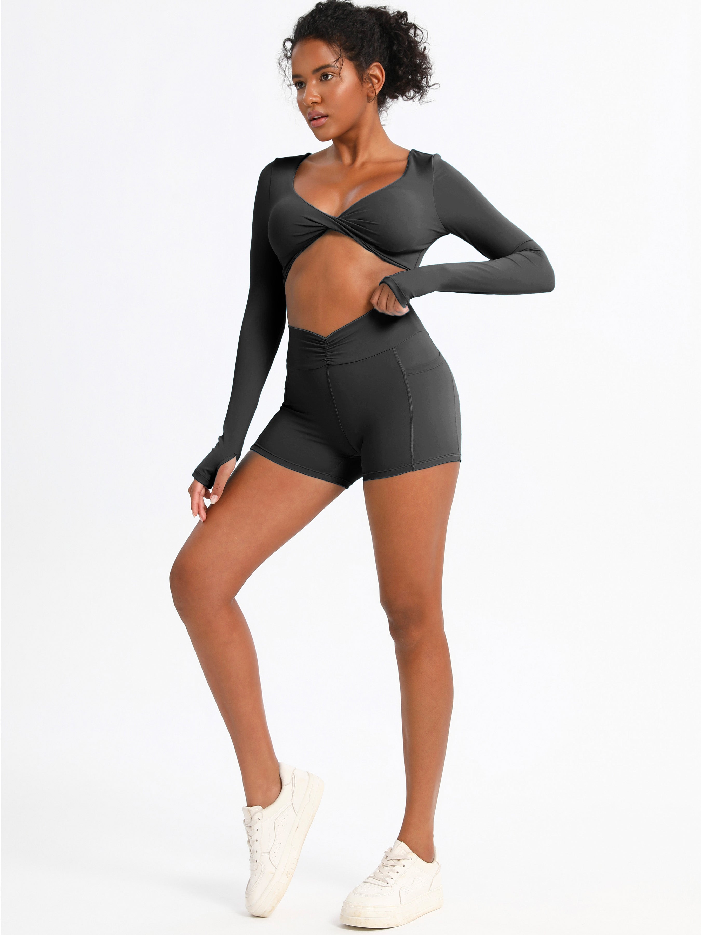 iVery High-Waisted Scrunch Butt Yoga Shorts