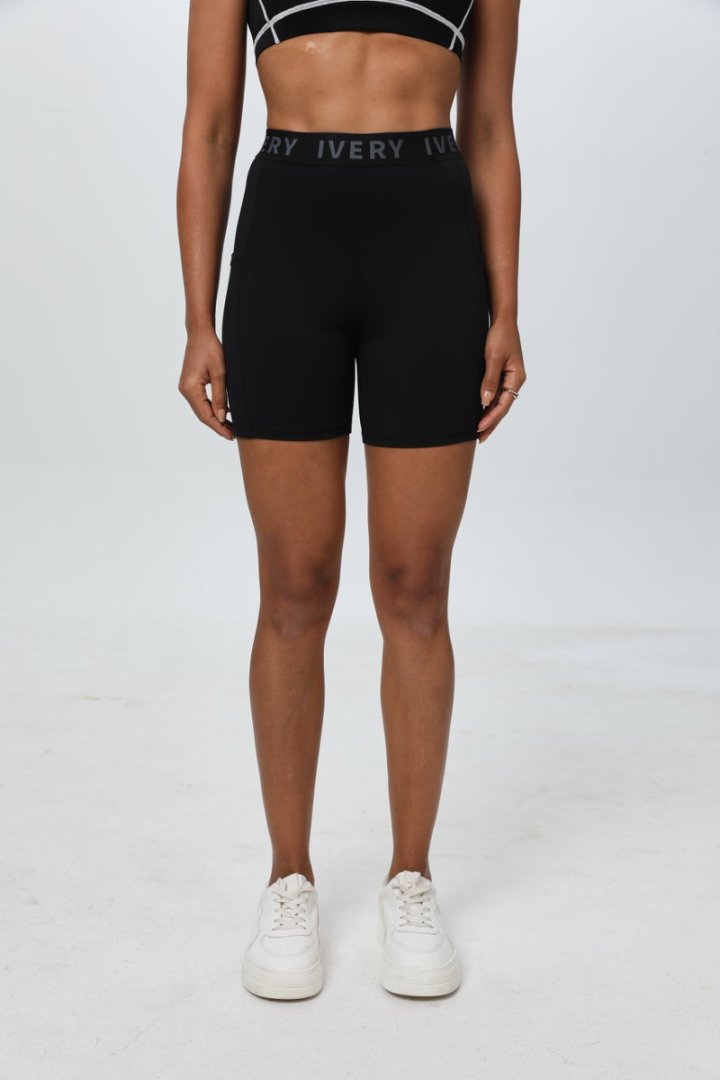 High-Waisted Compression Biker Shorts