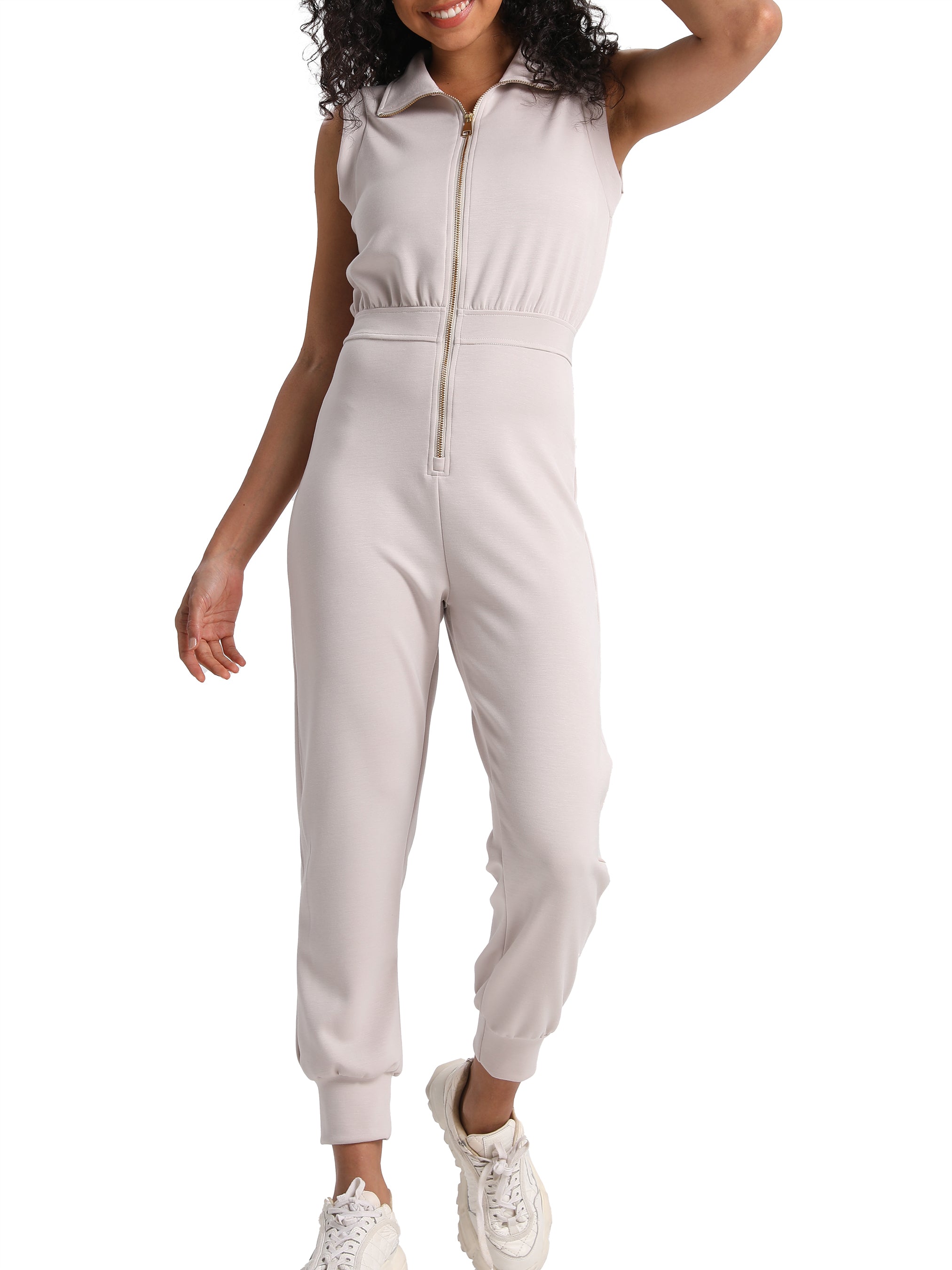 iVery Sleeveless Zip-Up Jumpsuit